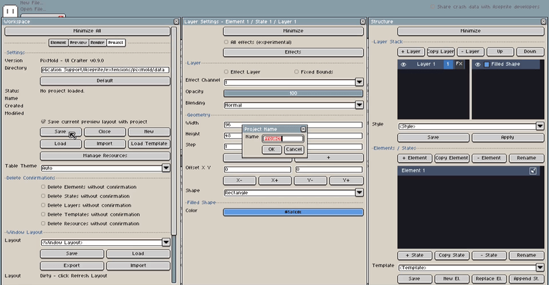 Creating a first PixMold button